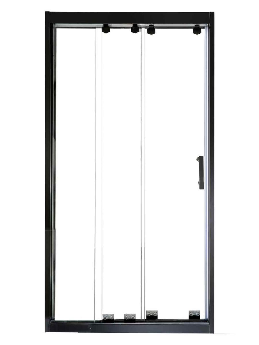 Szklane drzwi prysznicowe do wnęki LOFT 90cm czarne prawe z brodzikiem slim 2 Full Screen