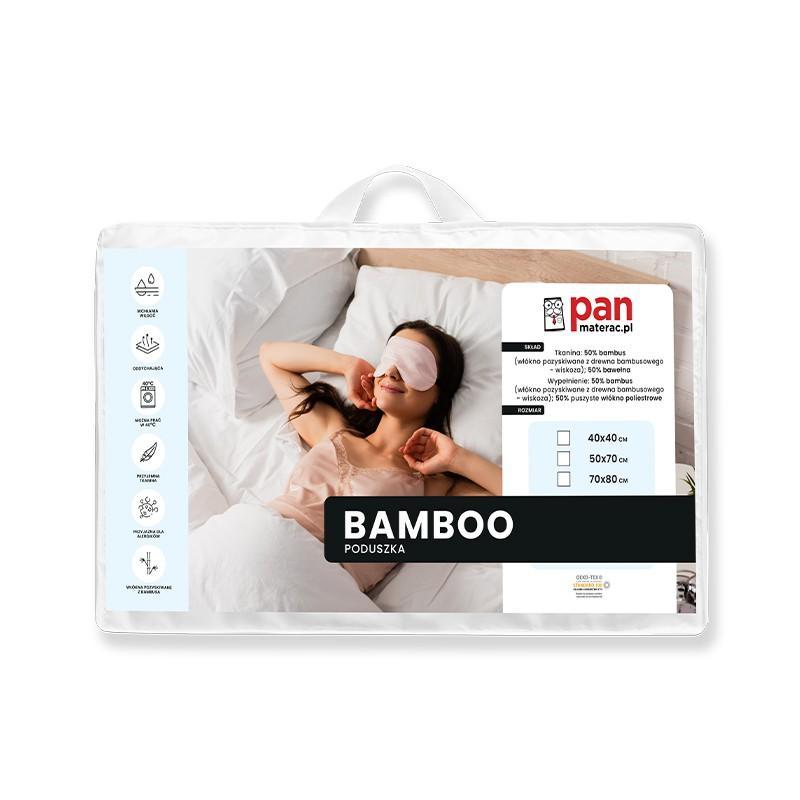 Poduszka bambusowa 50x70 BAMBOO oddychająca przyjazna dla skóry 1 Full Screen
