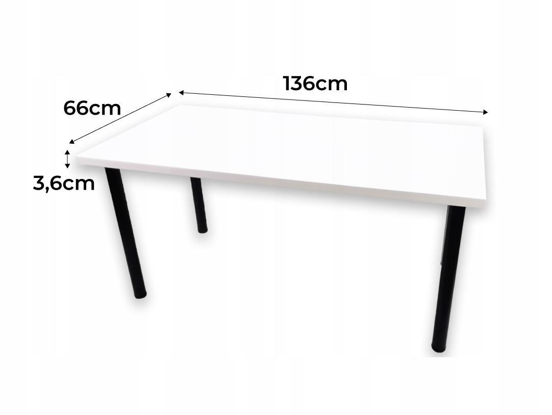 Biurko gamingowe 120x60x36 cm białe stabilne stół do pokoju gracza 2 Full Screen