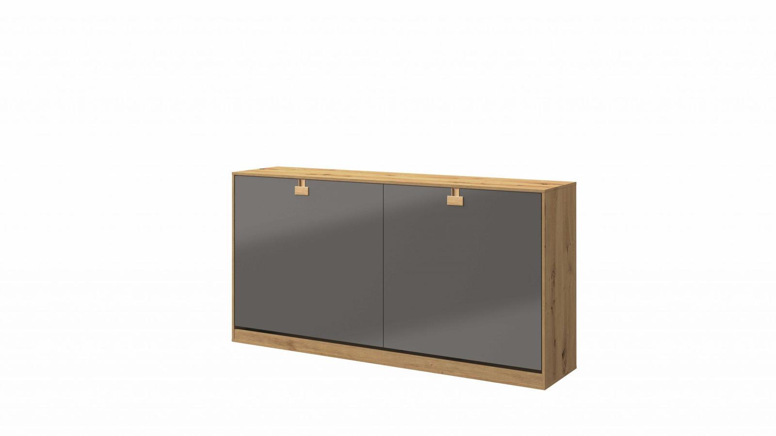 Łóżko składane do szafy INDEX 90x200 do montażu poziomego na ścianie z materacem biały/dąb do sypialni 2 Full Screen