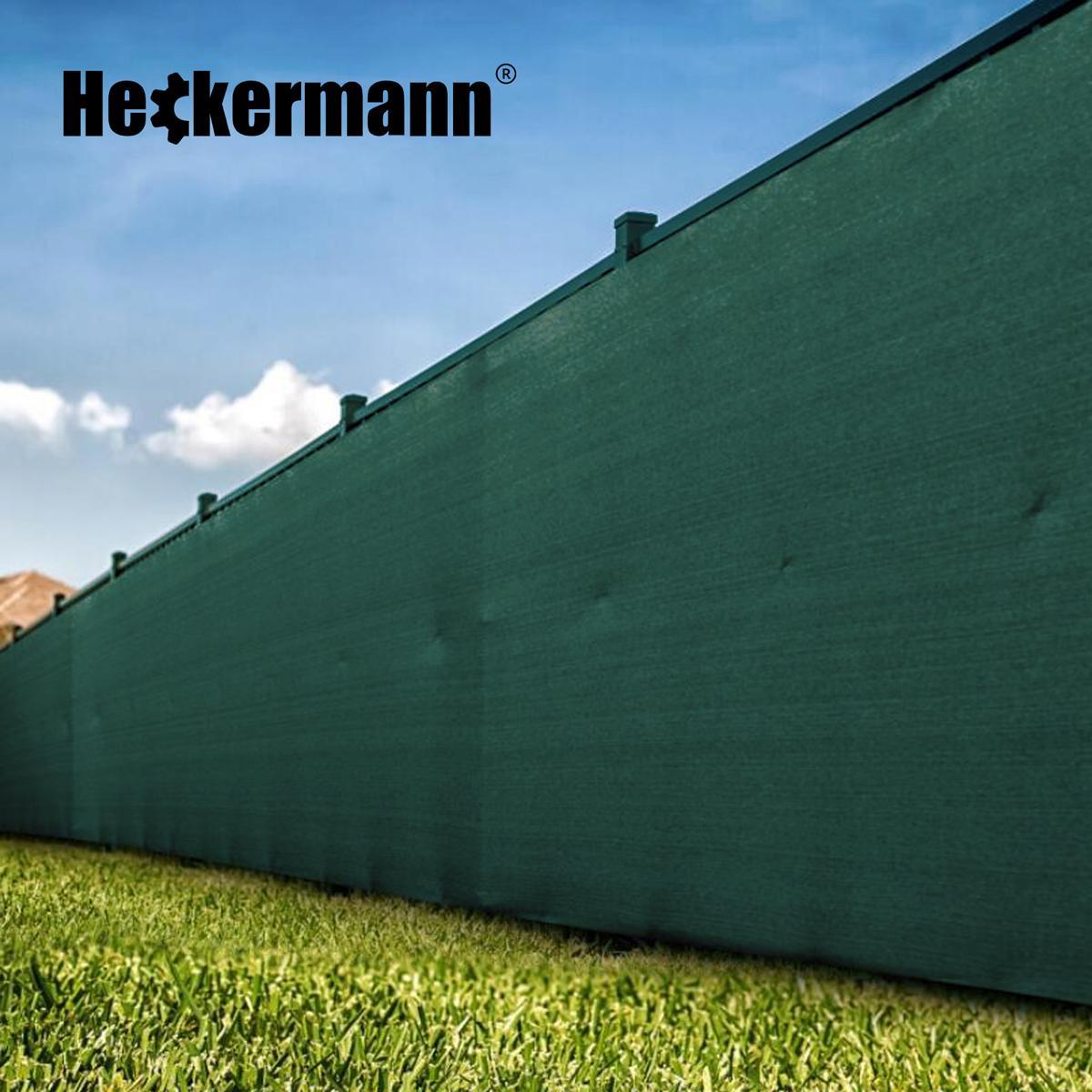 Siatka cieniująca maskująca na płot 90% 1,5x25m Heckermann - Zielona + Opaski 100szt 3 Full Screen