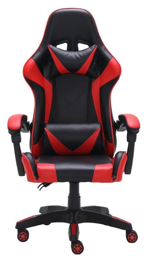 Fotel obrotowy gamingowy REMUS 155x66x62 cm wygodny czerwony do biura 0 Full Screen