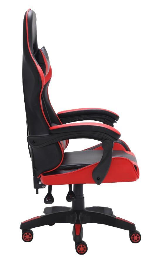 Fotel obrotowy gamingowy REMUS 155x66x62 cm wygodny czerwony do biura 2 Full Screen