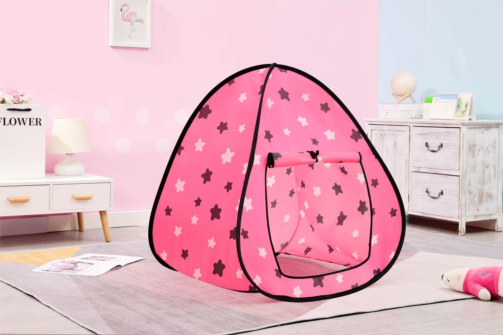 Namiot namiocik dla dzieci domek różowy gwiazdy 5 Full Screen
