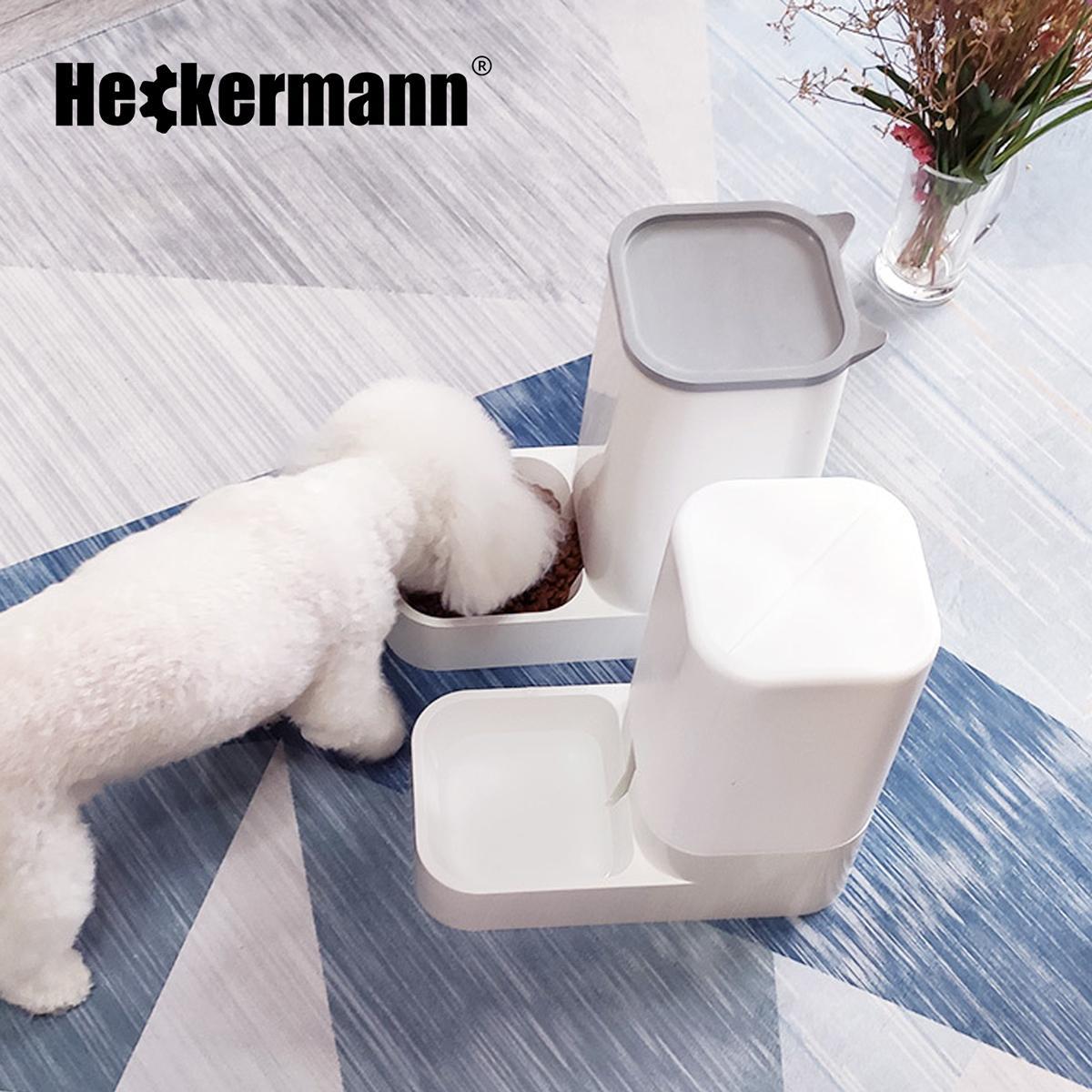 Poidło i dozownik podajnik karmy dla zwierząt Heckermann 3 Full Screen