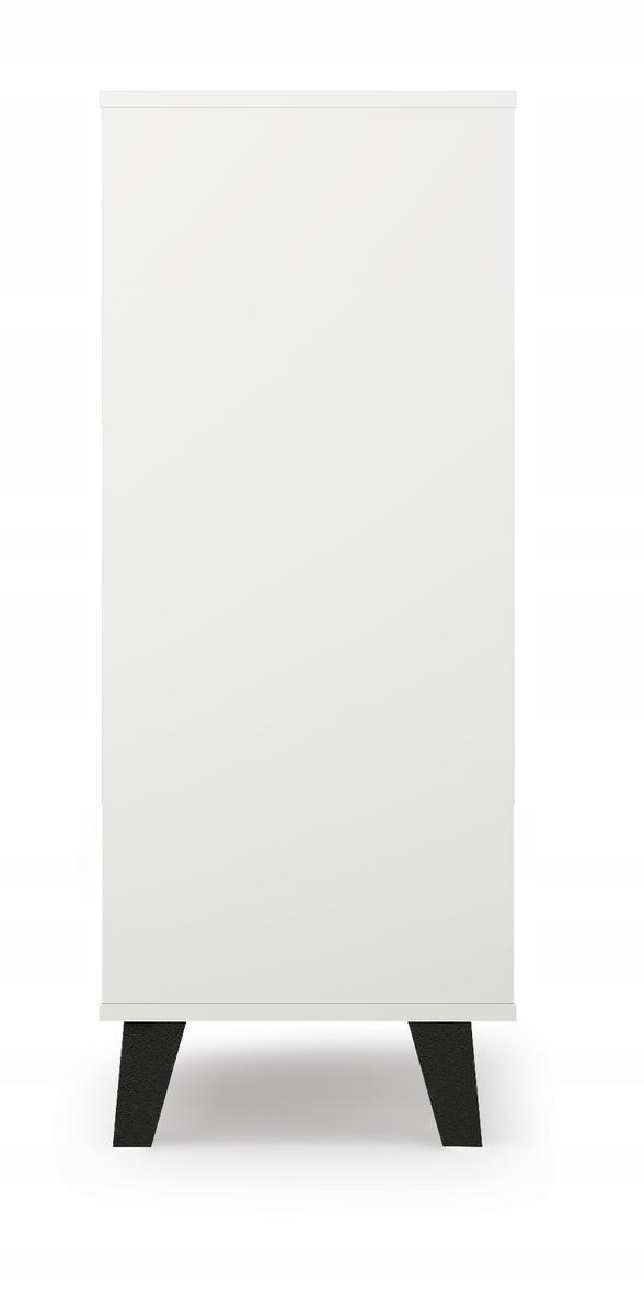 Komoda Scandi 4S 70x99,5x39 cm biała na czarnych nóżkach do salonu 3 Full Screen