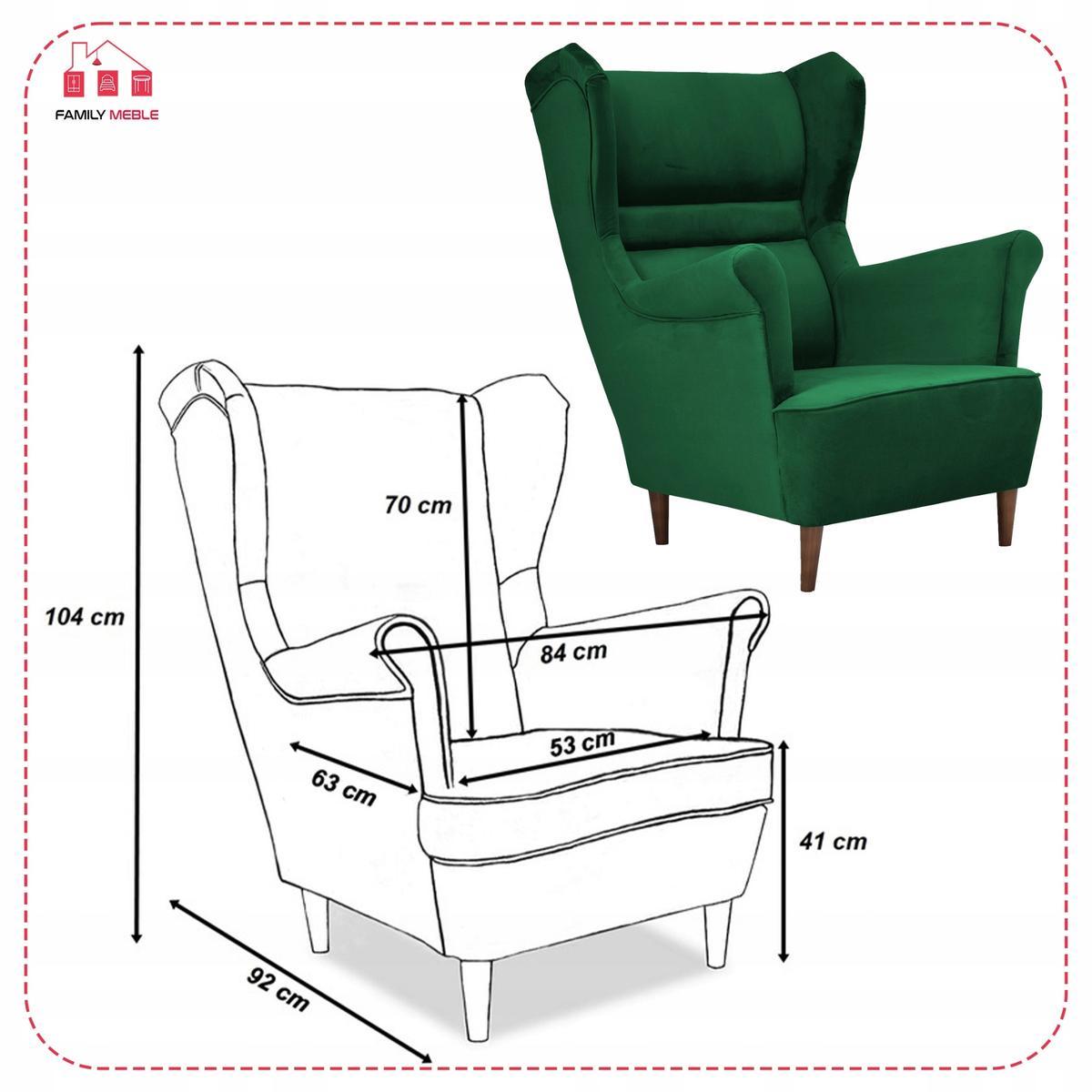 Zestaw wypoczynkowy ZOJA sofa + 2 fotele zielone do salonu  5 Full Screen