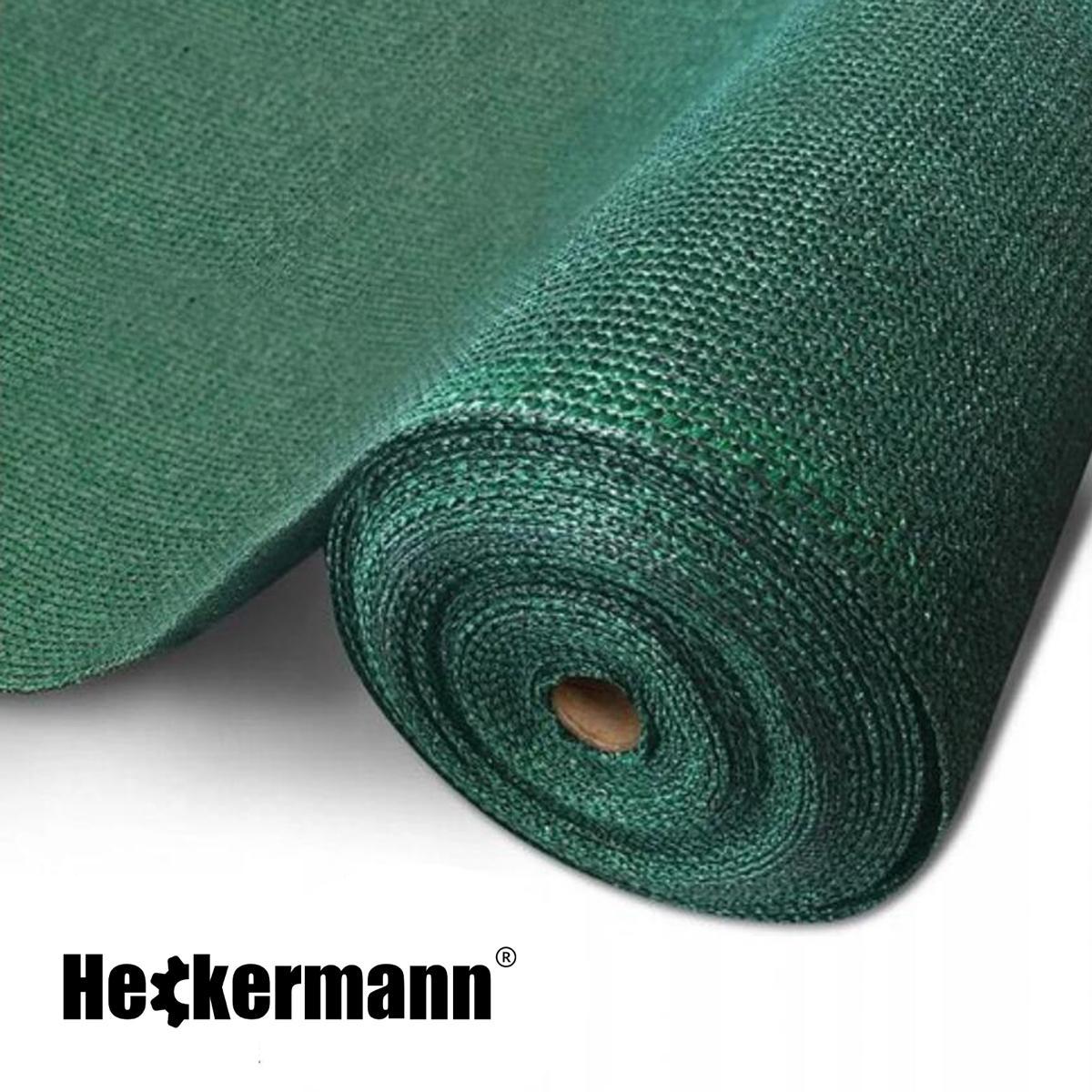 Siatka cieniująca maskująca na płot 90% 1,5x25m Heckermann - Zielona + Opaski 100szt 1 Full Screen