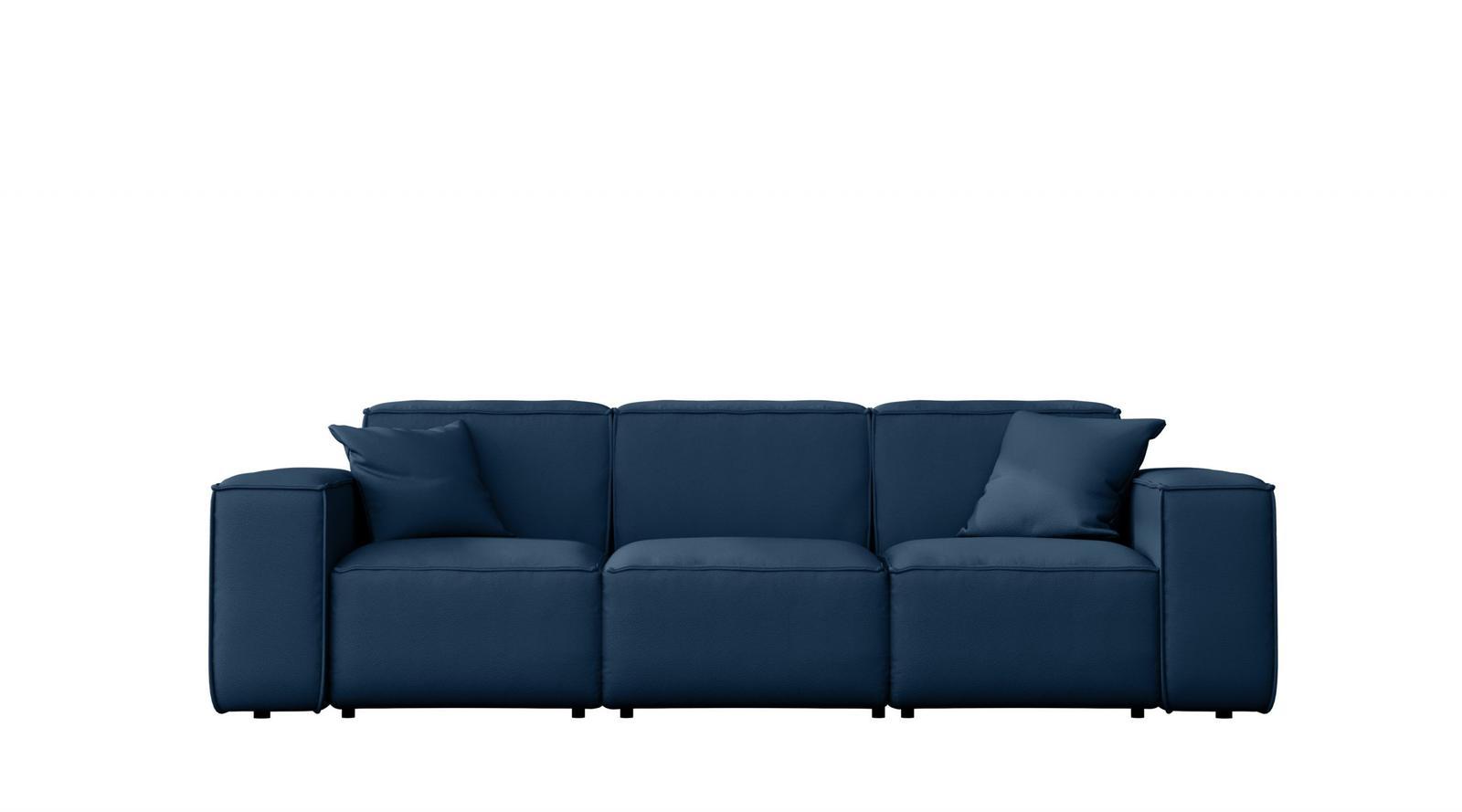 Sofa ogrodowa MALIBIU 245x103x88 cm wodoodporna UV 3-os + 2 poduszki do ogrodu ciemnoniebieska 0 Full Screen