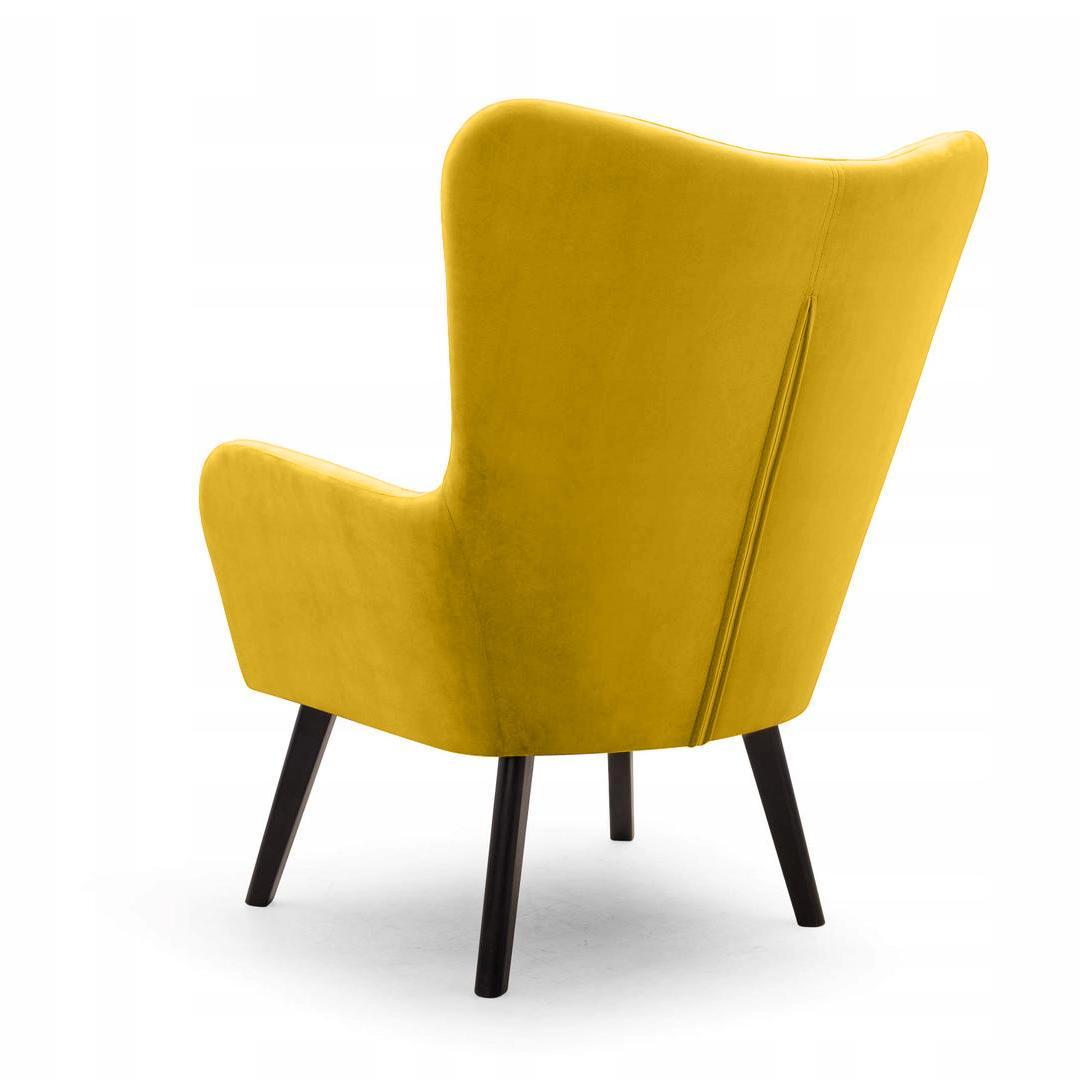 Fotel TED 76x100x78 cm do salonu żółty Mono 1 Full Screen