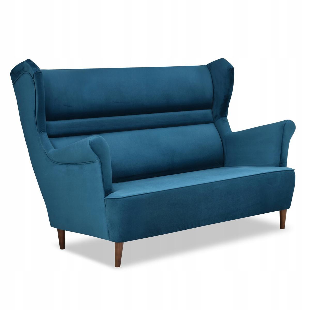 Zestaw wypoczynkowy ZOJA sofa + 2 fotele niebieskie do salonu  1 Full Screen