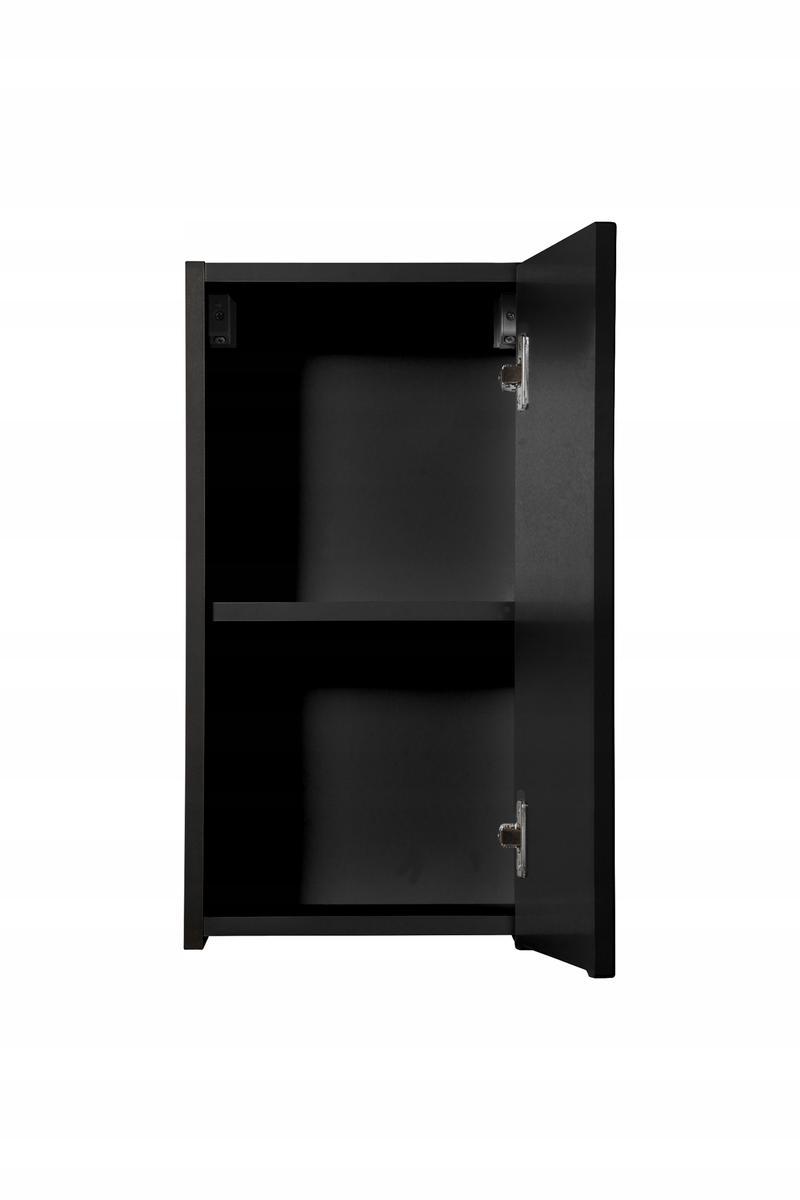 Szafka Łazienkowa wisząca NOVA BLACK 30 cm czarna mały słupek ryflowany front 1 Drzwi do łazienki 4 Full Screen