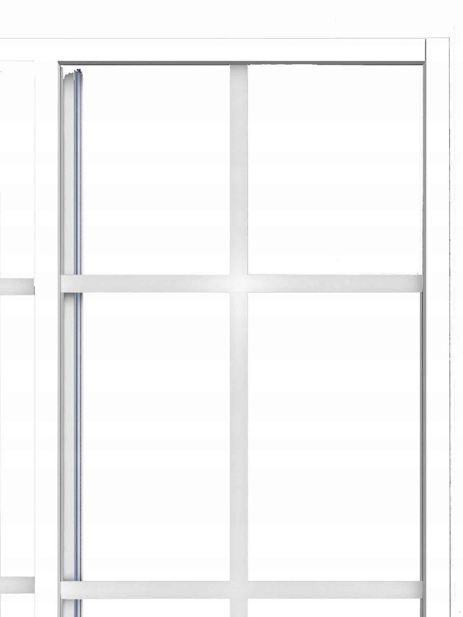 Szklana kabina prysznicowa 90x90 biała Loft 185cm szprosy 1 Full Screen