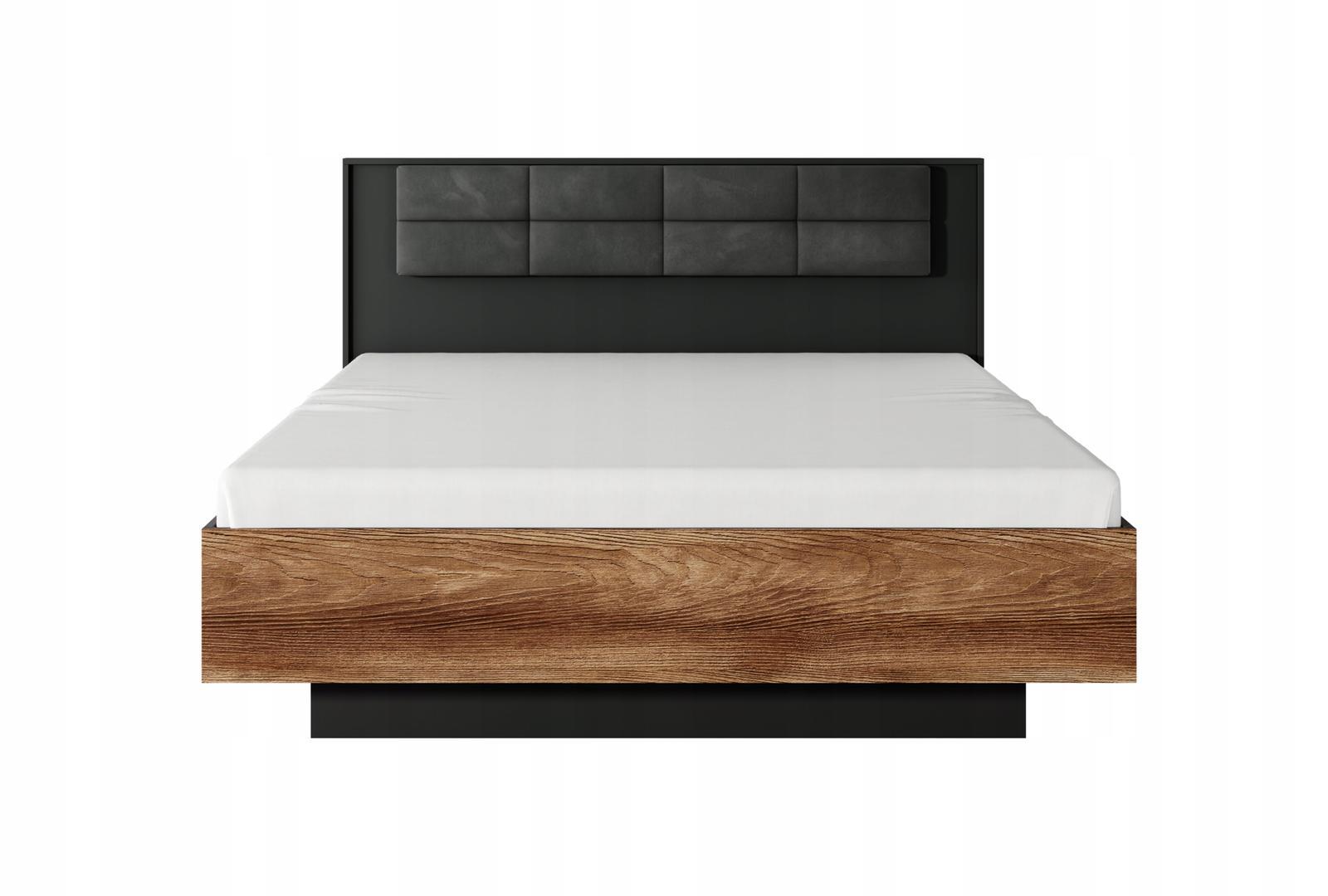 Łóżko 160x200 cm z pojemnikiem na pościel system milton chestnut / antracyt do sypialni  2 Full Screen