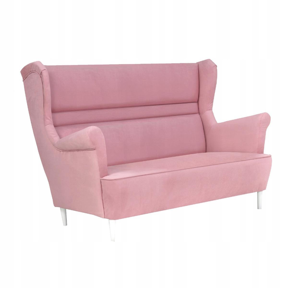 Zestaw wypoczynkowy ZOJA sofa + 2 fotele jasny róż do salonu  2 Full Screen