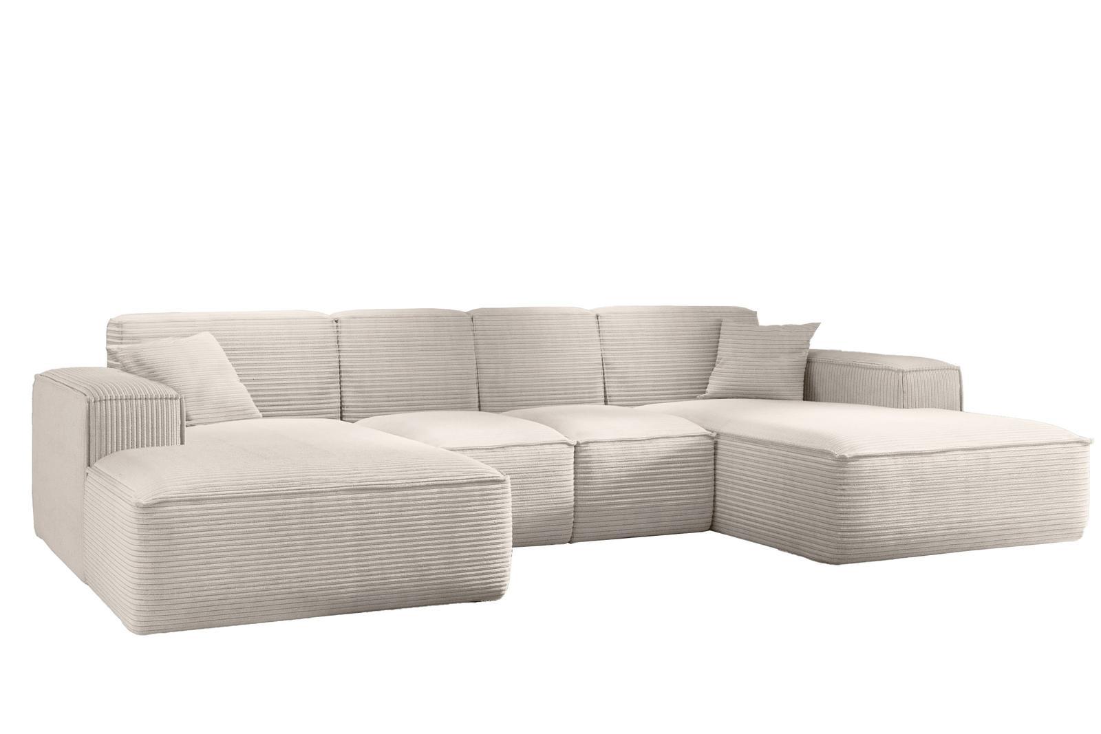 Sofa U SIENA LARGE 344x73x165 cm w kształcie U bez funkcji spania do salonu kremowa 0 Full Screen