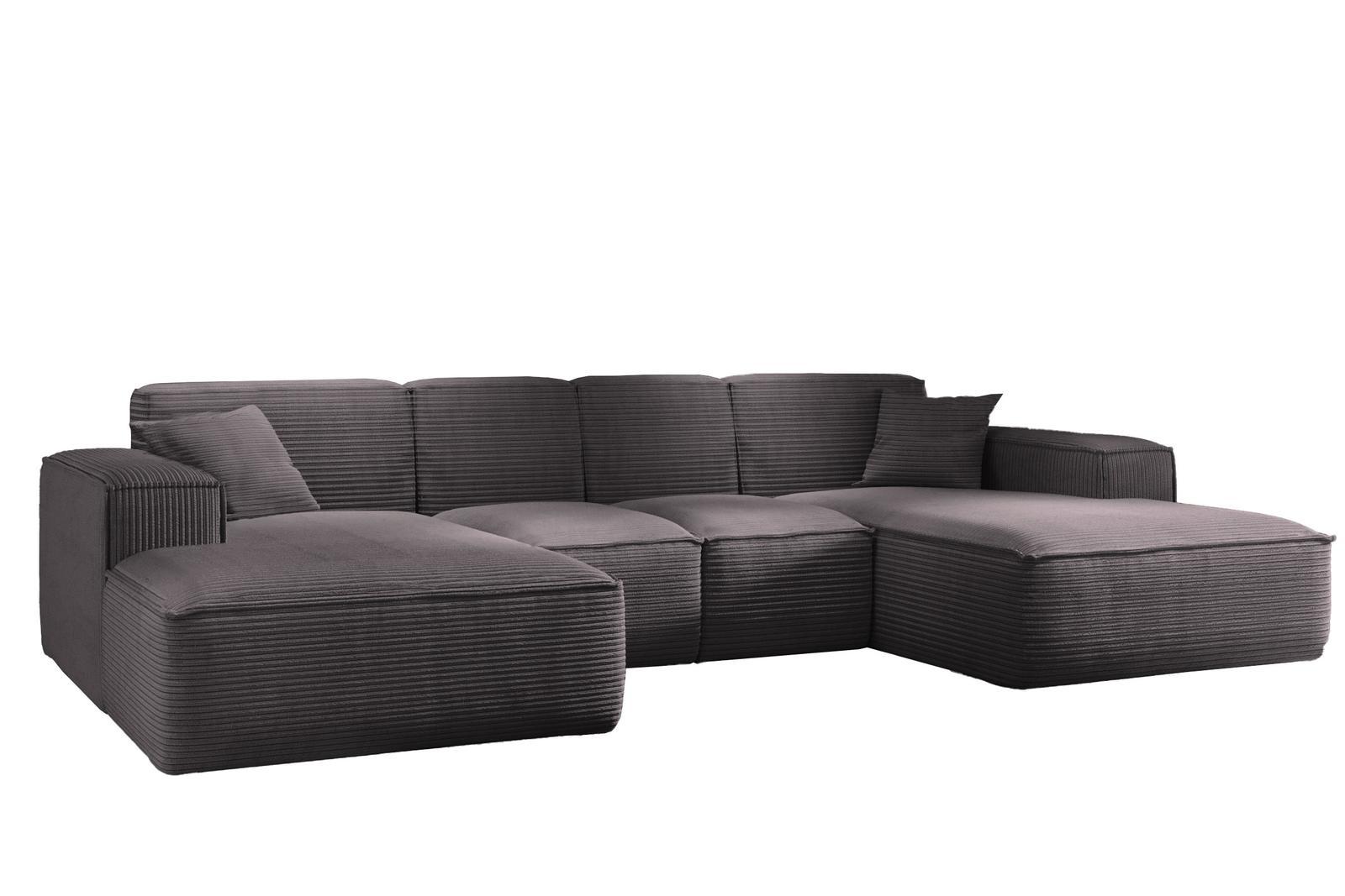 Sofa U SIENA LARGE 344x73x165 cm w kształcie U bez funkcji spania do salonu ciemnoszara 0 Full Screen