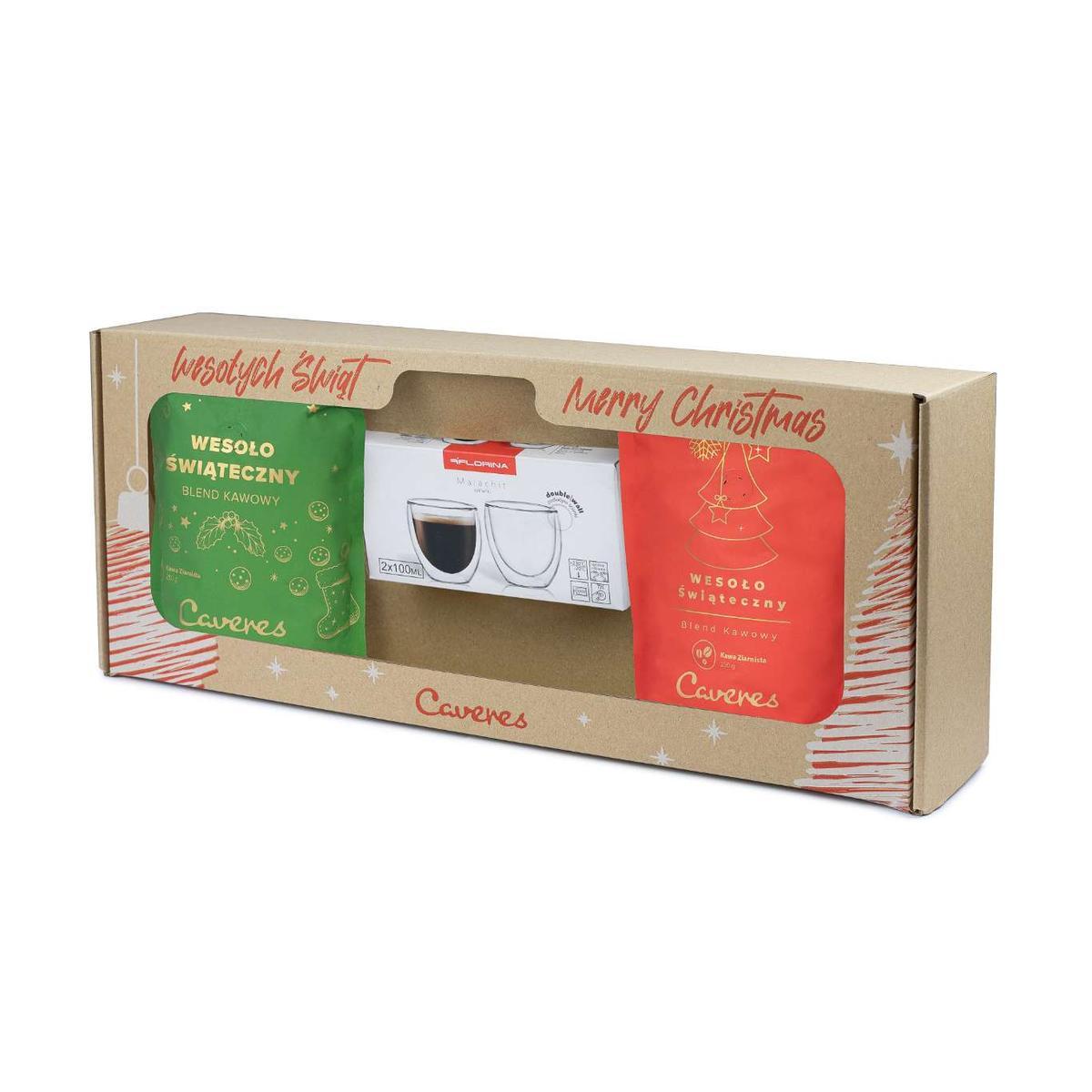 Zestaw kaw mielonych 2x250g Brazylia 50/50 + 2x szkl. espresso świąteczny rzemieślnicza 0 Full Screen
