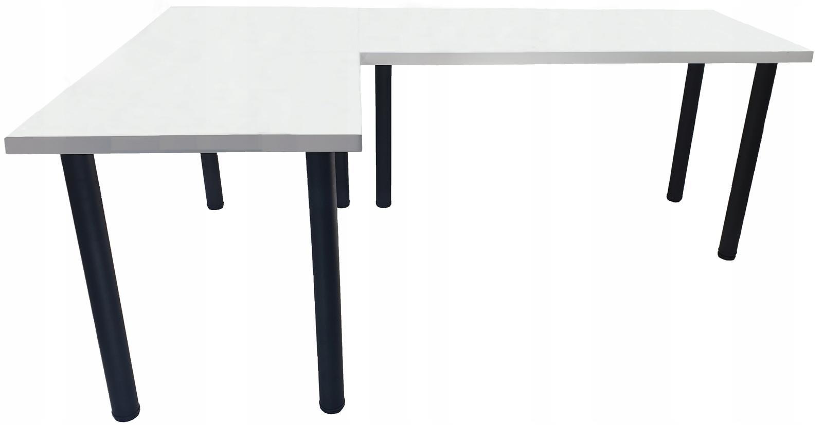 Biurko gamingowe 180x75x60cm białe narożne stolik do pokoju gracza 1 Full Screen