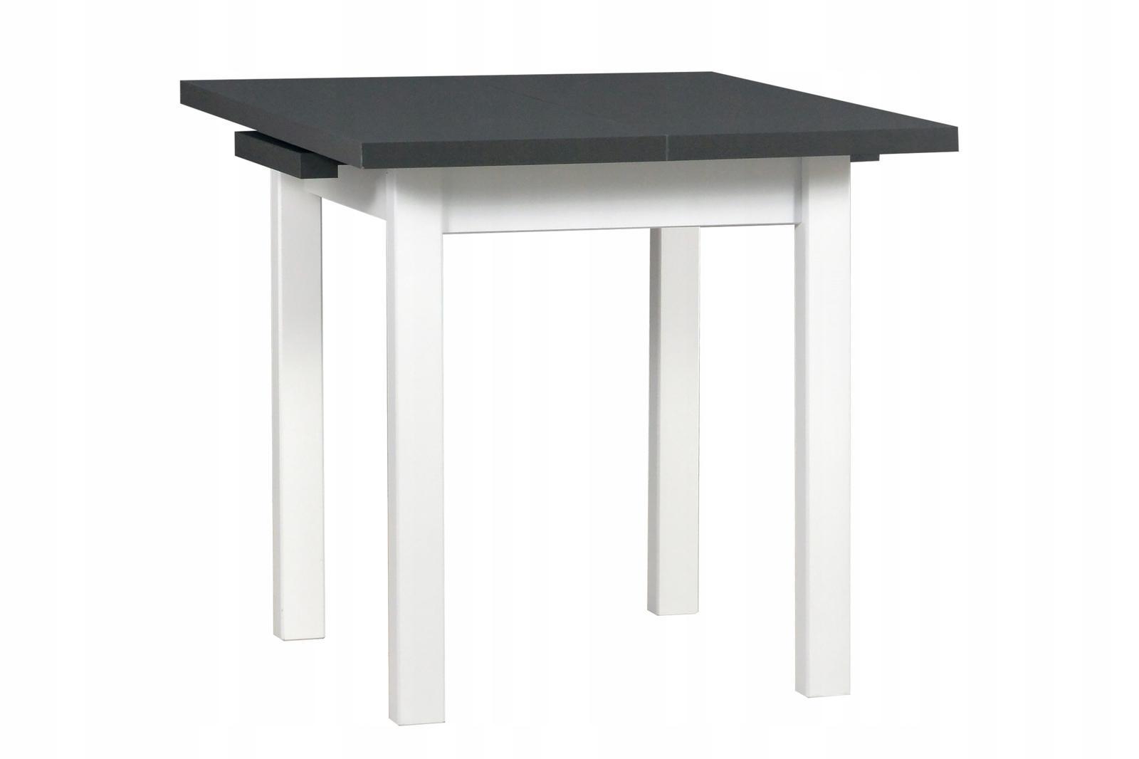 Stół MAX M-7 80x76x80/110 cm kwadratowy rozkładany do kuchni jadalni drewno bukowe laminat czarny/dąb grandson 2 Full Screen