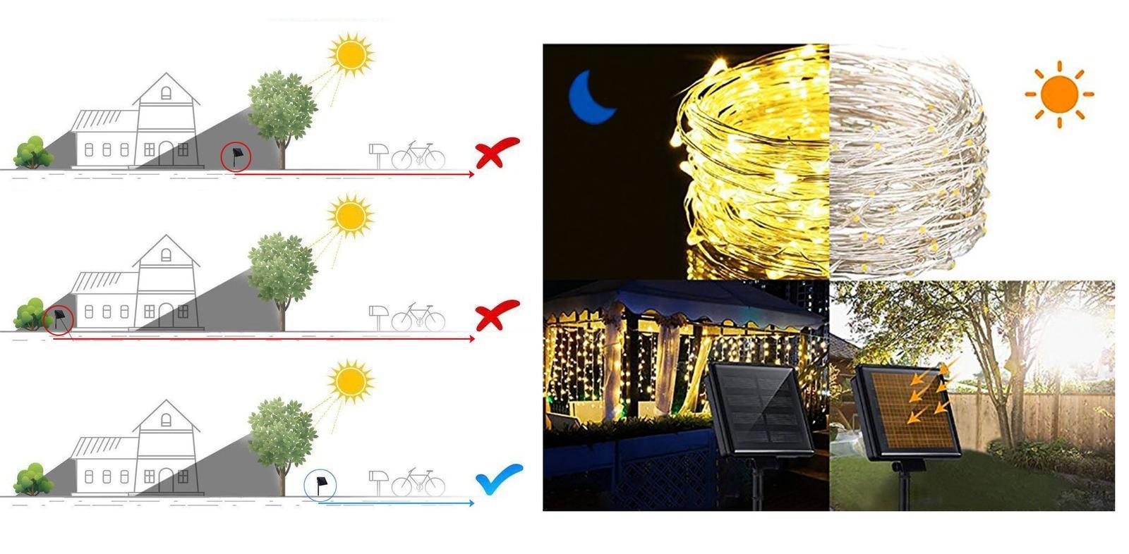 Girlanda ogrodowa 20m lampki ledowe solarne do ogrodu  8 Full Screen