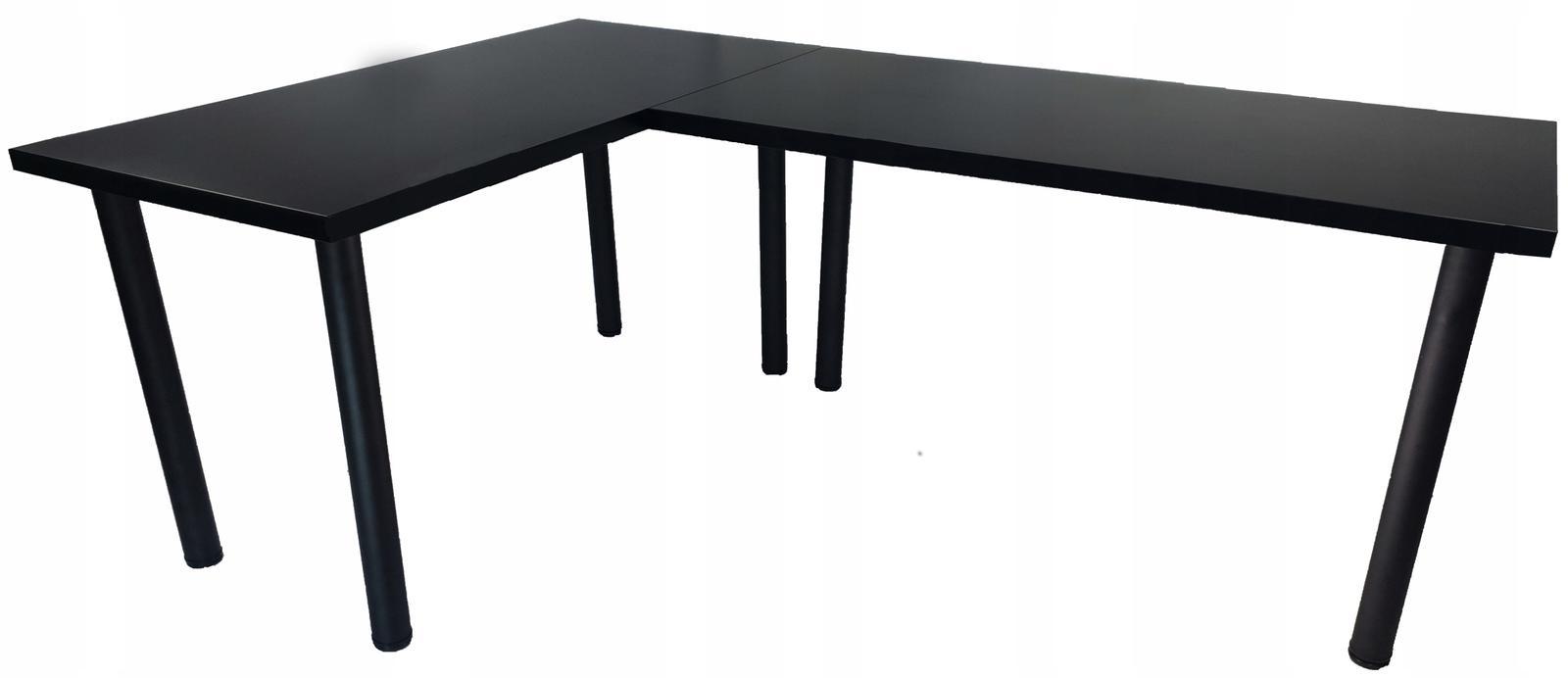 Biurko gamingowe 180x75x60cm czarne narożne stół do pokoju gracza 1 Full Screen