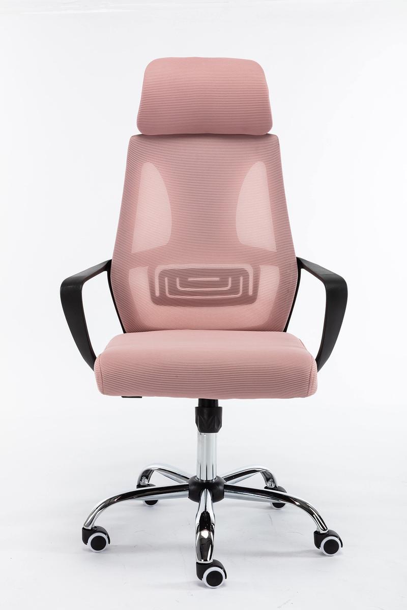 Fotel obrotowy NIGEL 127x68x52 cm wygodny różowy do biura  4 Full Screen
