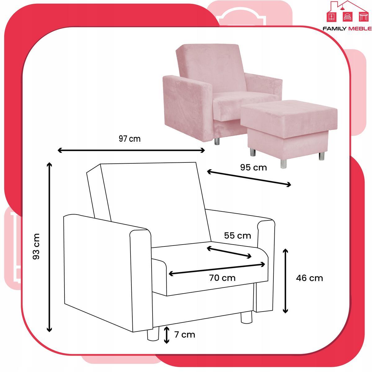 Fotel rozkładany z podnóżkiem Alicja Family Meble 7 Full Screen