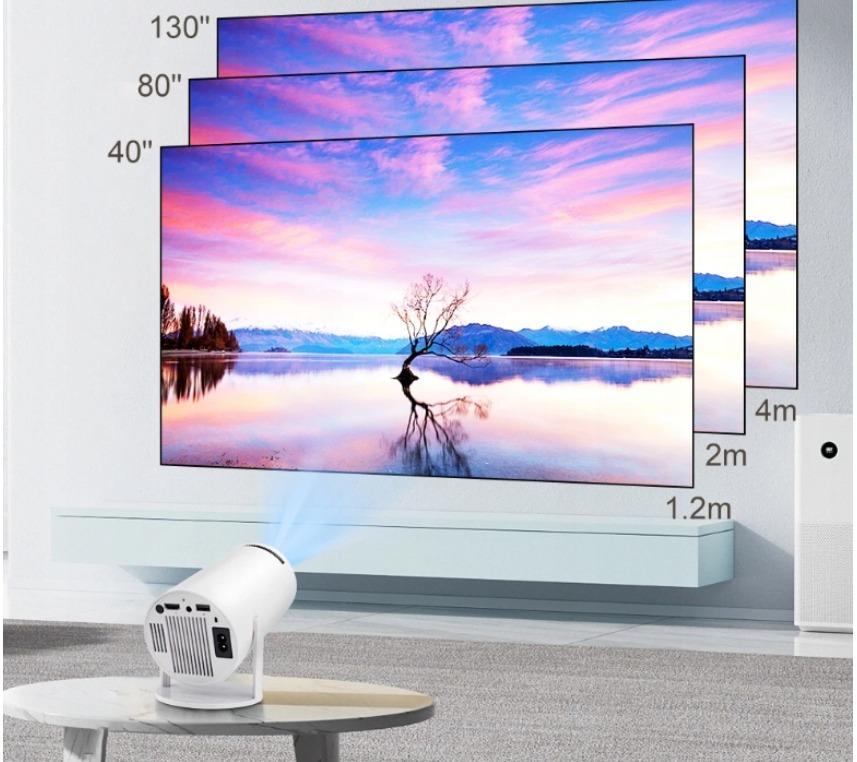PROJEKTOR RZUTNIK FREESTYLE HY300 4K LED SMART TV PRZENOŚNY ANDROID WIFI 4 Full Screen