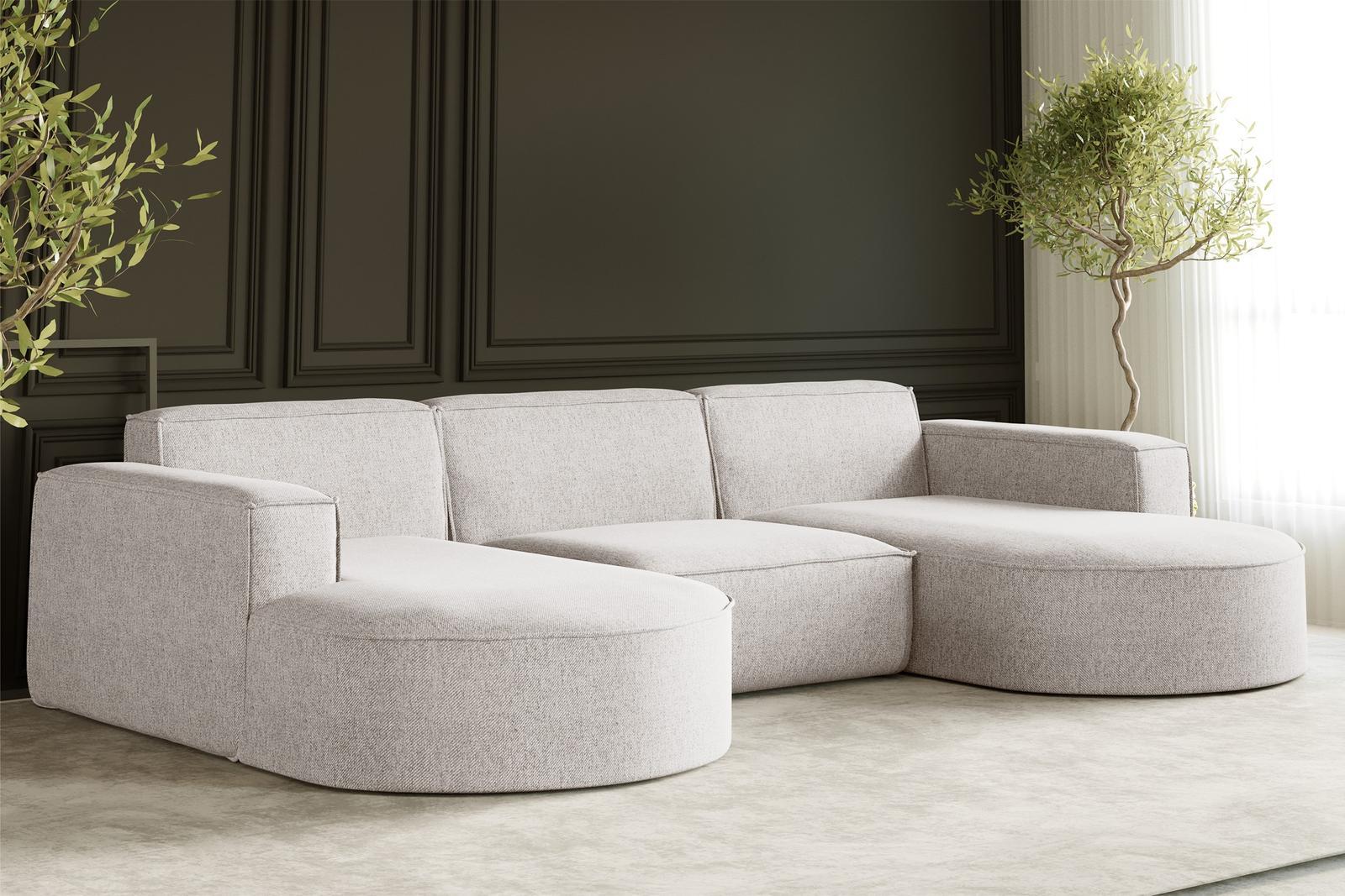 Sofa MODENA STUDIO U 299x78x165 cm w kształcie U bez funkcji spania do salonu NEVE beżowy 1 Full Screen
