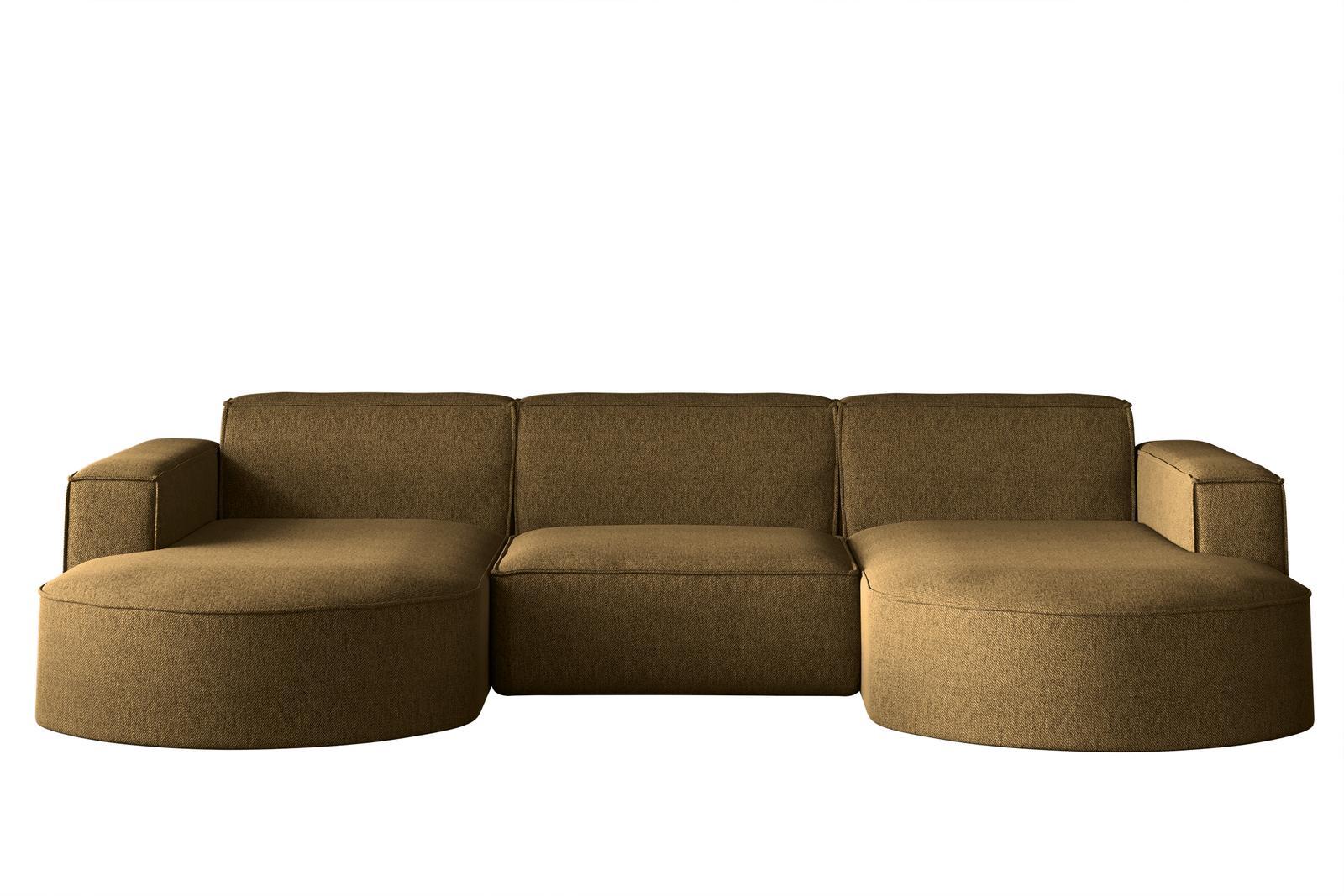Sofa MODENA STUDIO U 299x78x165 cm w kształcie U bez funkcji spania do salonu NEVE khaki 0 Full Screen