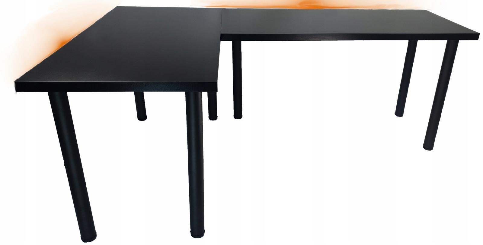 Biurko gamingowe 180x75x60 cm czarne narożne stół stabilne do pokoju gracza 2 Full Screen