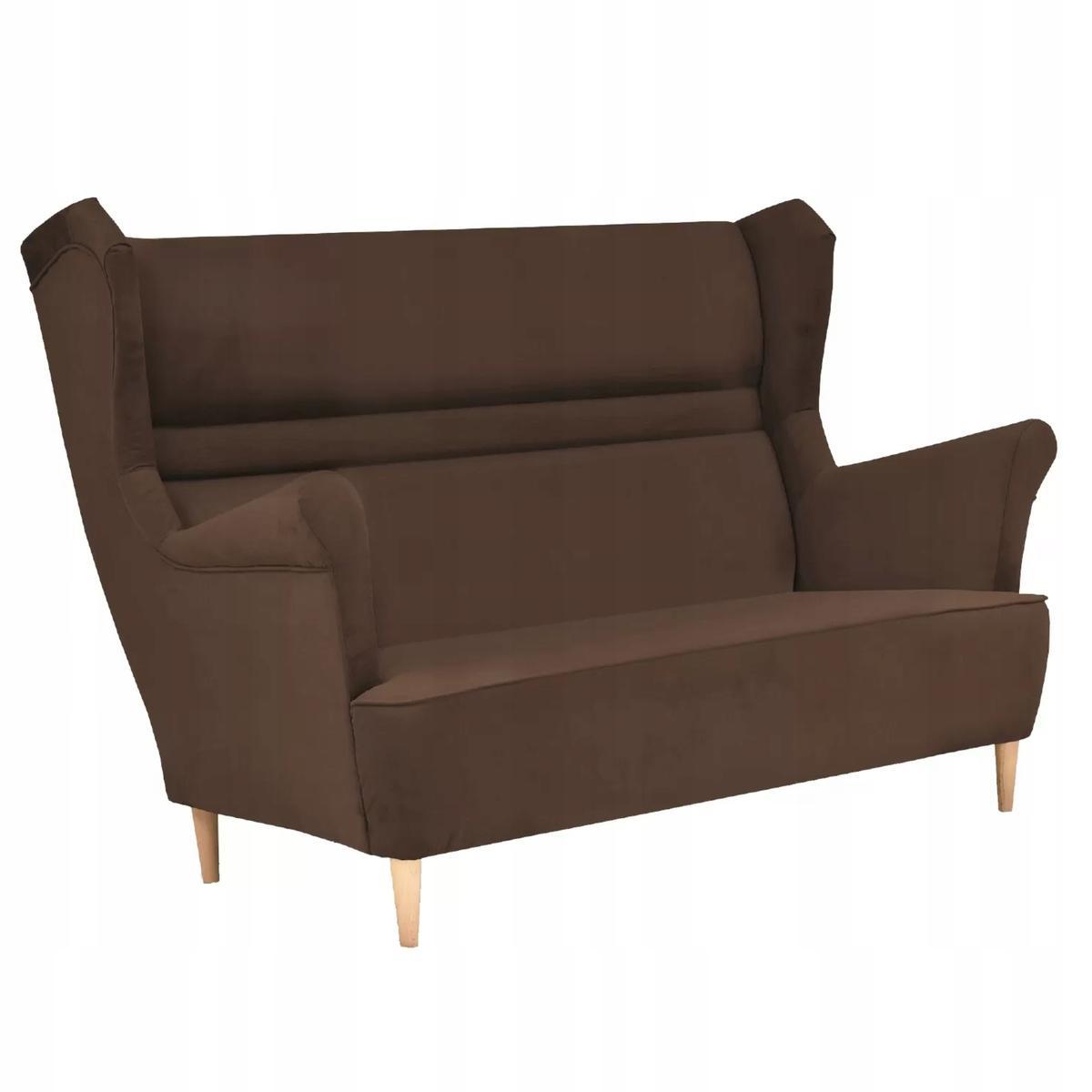 Zestaw wypoczynkowy sofa ZOJA + 2 fotele brązowe do salonu  2 Full Screen