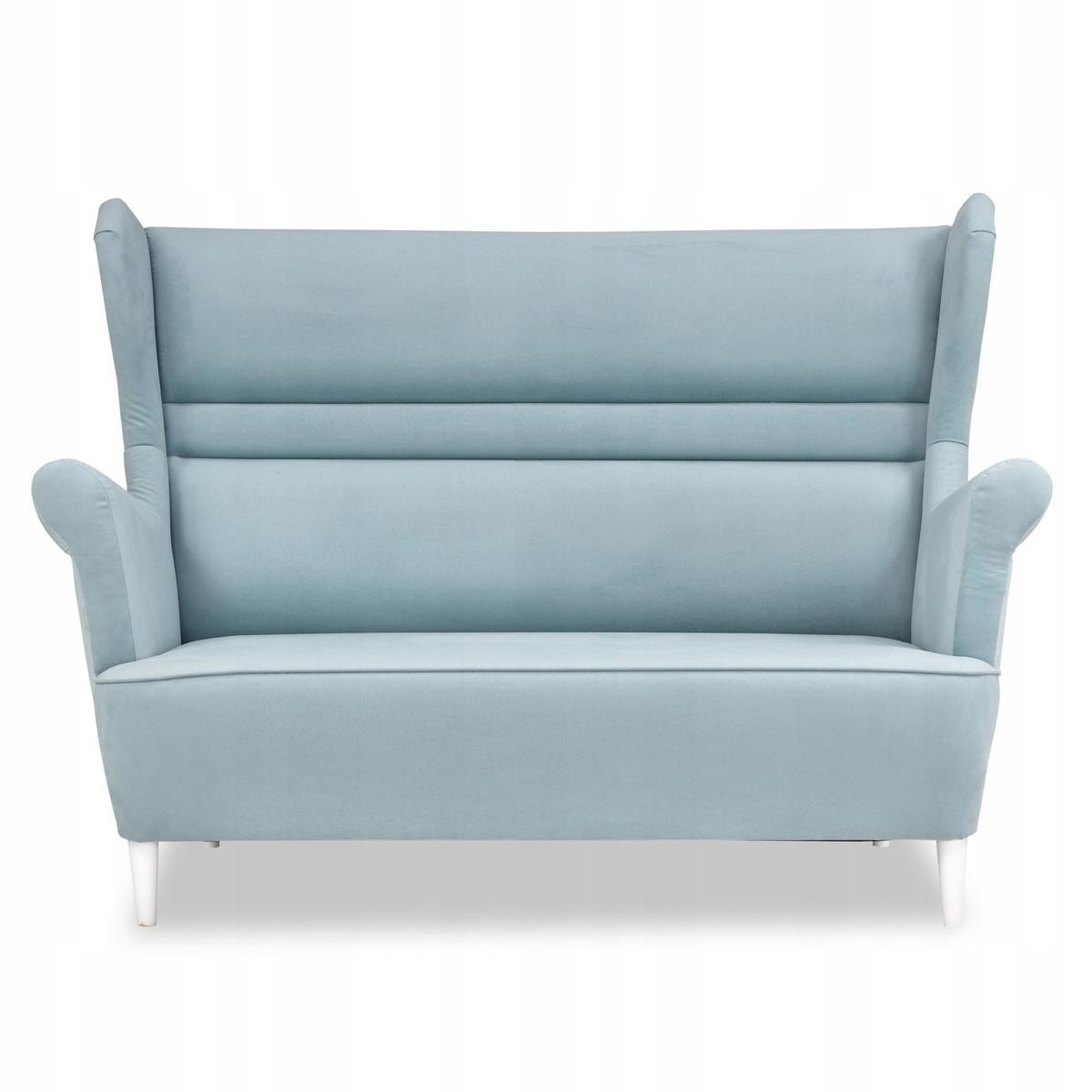 Zestaw wypoczynkowy sofa + 2 fotele typu uszak turkusowe do salonu  1 Full Screen