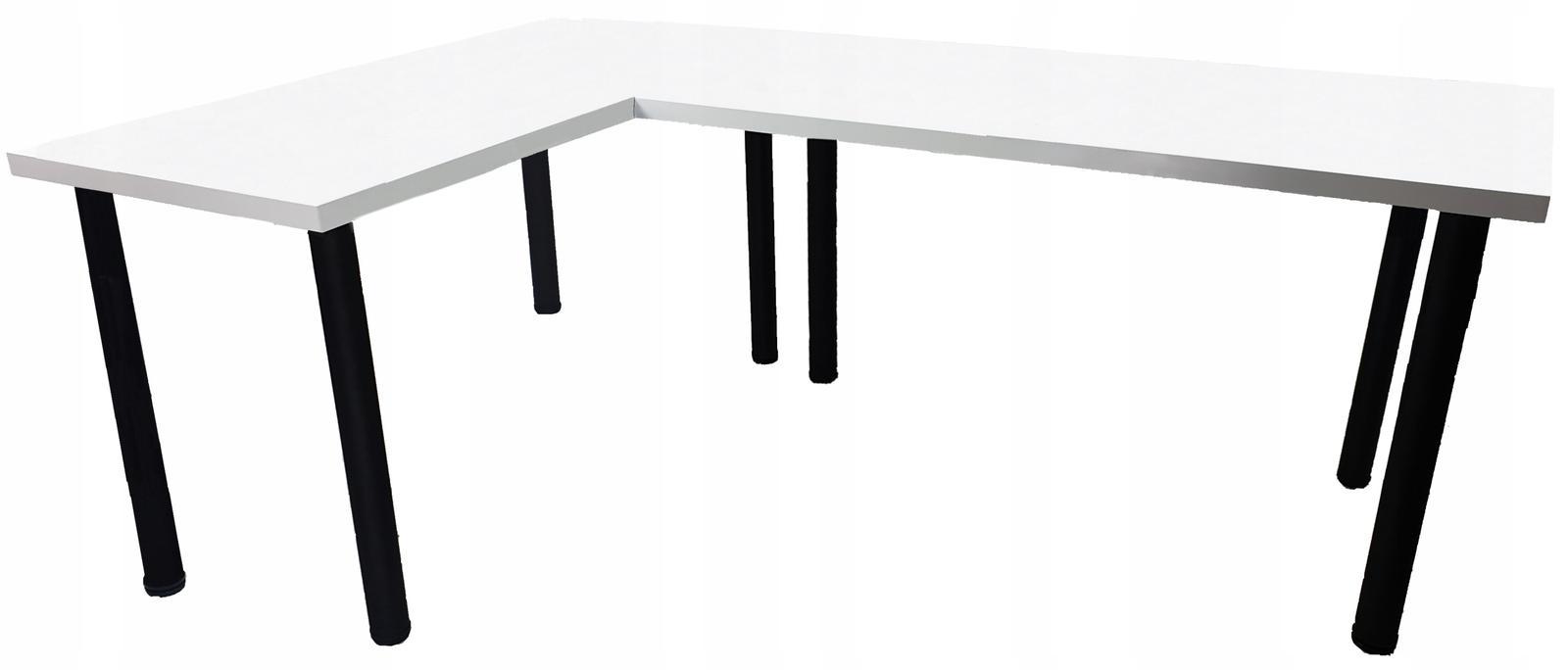 Biurko gamingowe 180x75x60 cm białe narożne stół do pokoju gracza 0 Full Screen