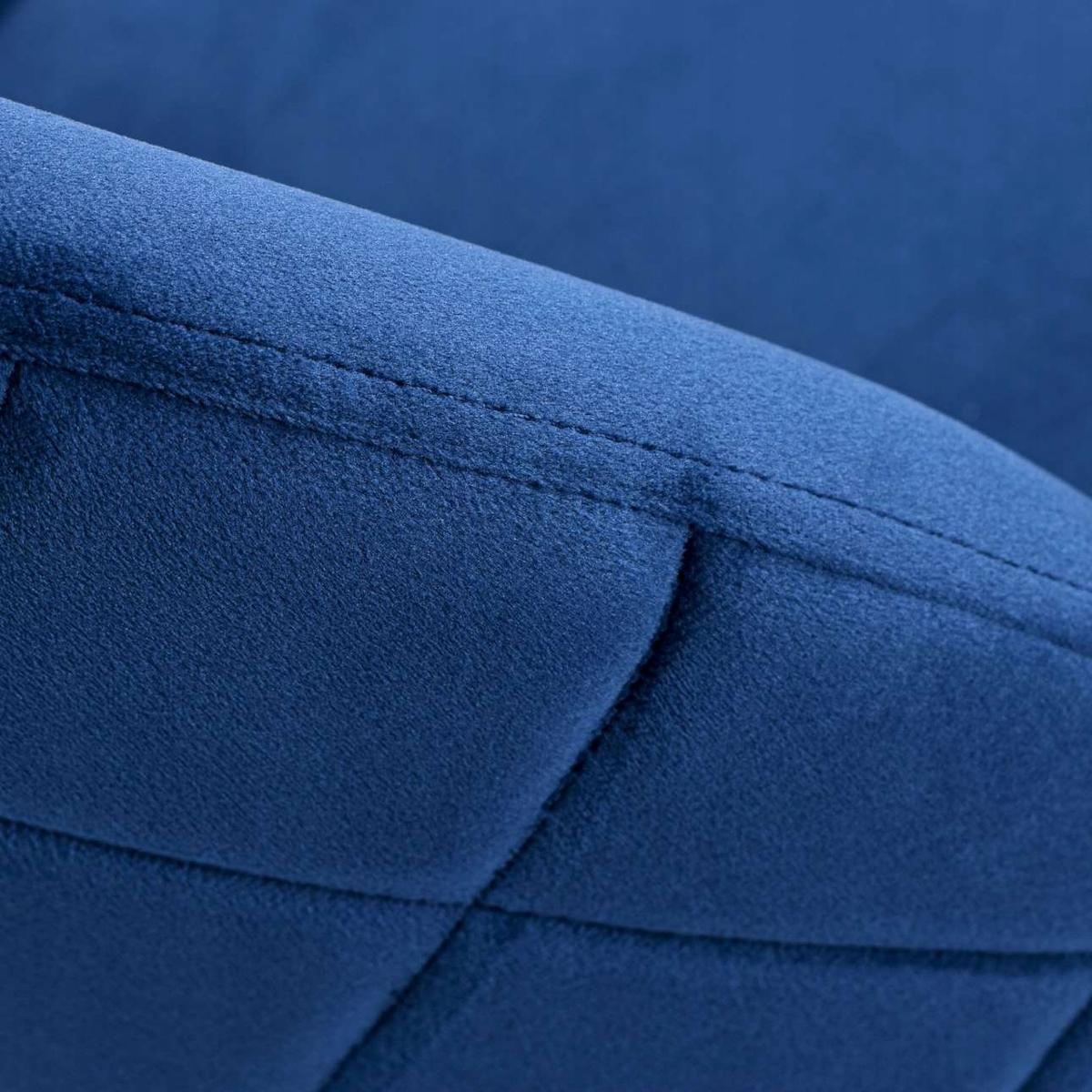 Krzesło welurowe 50x78x54 cm Fargo Velvet niebieskie czarne nóżki do jadalni lub salonu  7 Full Screen