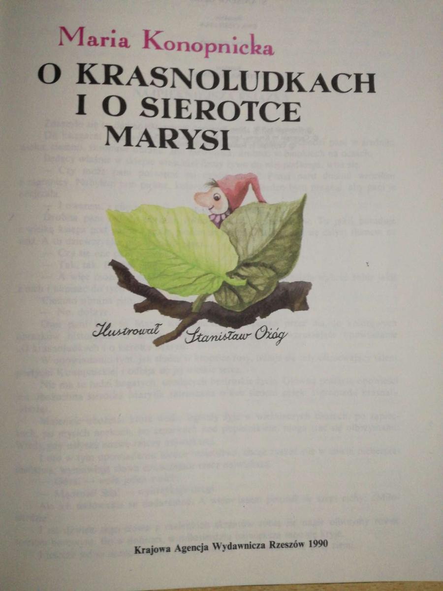 Książka O Krasnoludkach i sierotce Marysi . Maria Konopnicka 1 Full Screen