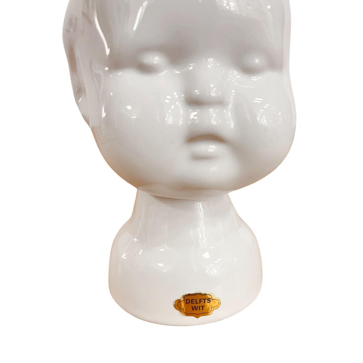Ceramiczna donica, wazon głowa dziecka DELFTS WIT Holandia, lata 70. 1 Full Screen