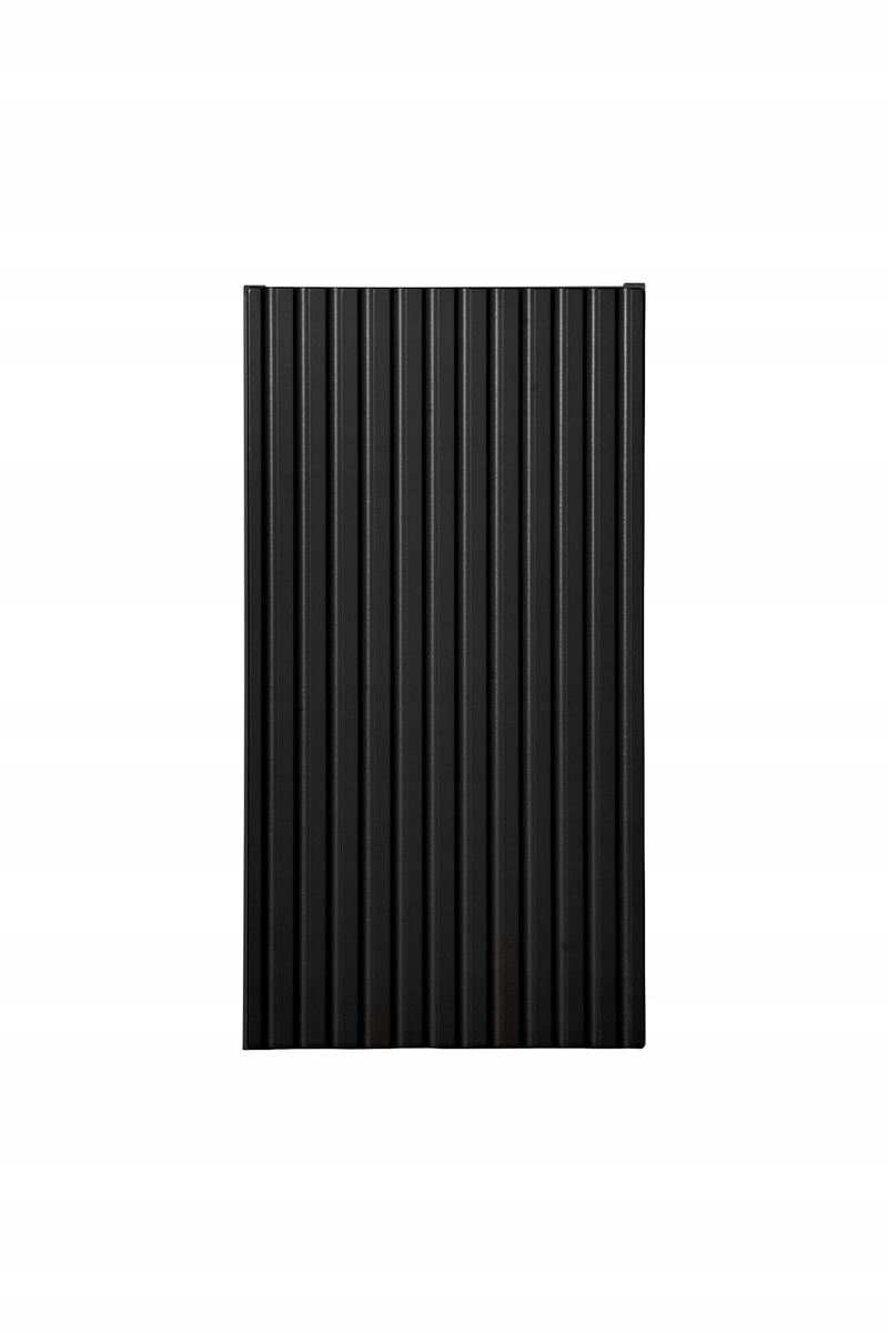 Szafka Łazienkowa wisząca NOVA BLACK 30 cm czarna mały słupek ryflowany front 1 Drzwi do łazienki 3 Full Screen