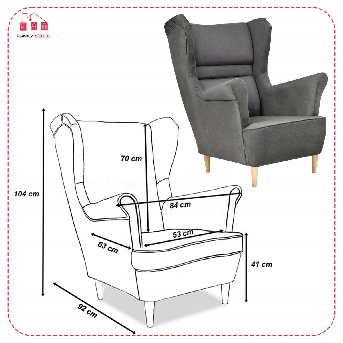 Zestaw wypoczynkowy ZOJA sofa + 2 fotele grafitowe do salonu  5 Full Screen