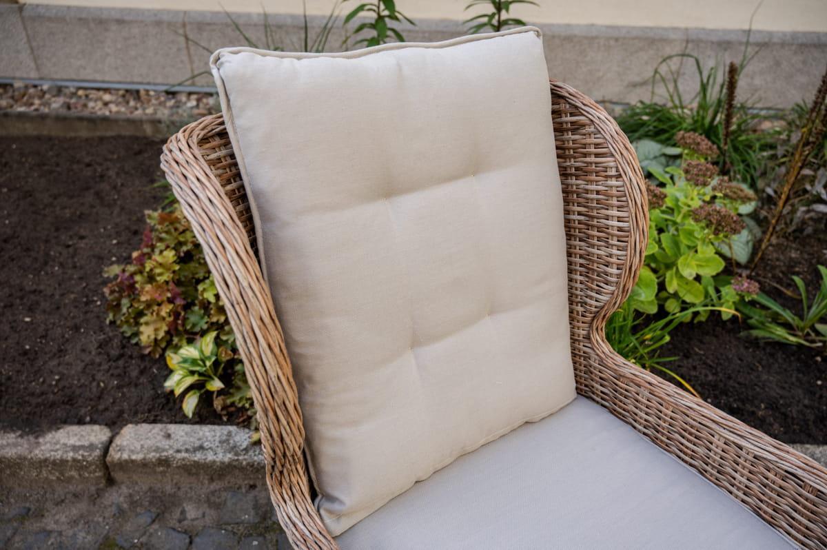 Fotel ogrodowy APERTO 68x90x60 cm okrągły technorattan na ogród taras miedziano-szary 2 Full Screen