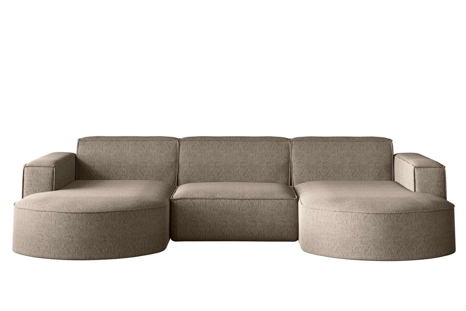 Sofa MODENA STUDIO U 299x78x165 cm w kształcie U bez funkcji spania do salonu NEVE ciemnybeż 0 Full Screen