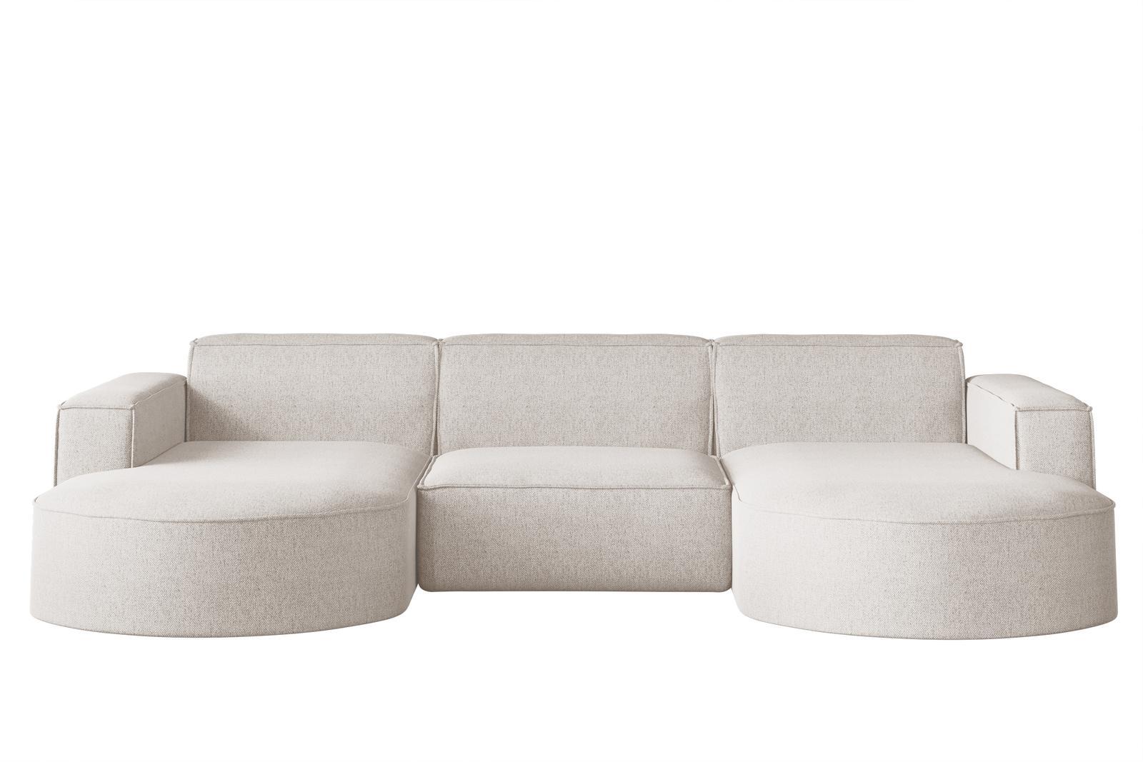 Sofa MODENA STUDIO U 299x78x165 cm w kształcie U bez funkcji spania do salonu NEVE ecru 0 Full Screen