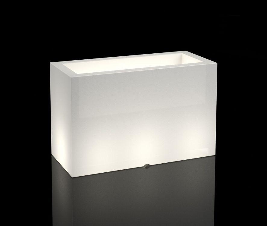 Biała donica Lungo Maxi z oświetleniem 0 Full Screen