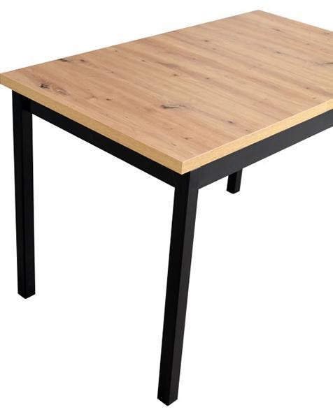 Stół MAX M-10 70x76x120/160 cm rozkładany do kuchni jadalni drewno bukowe laminat czarny/dąb artisan 4 Full Screen