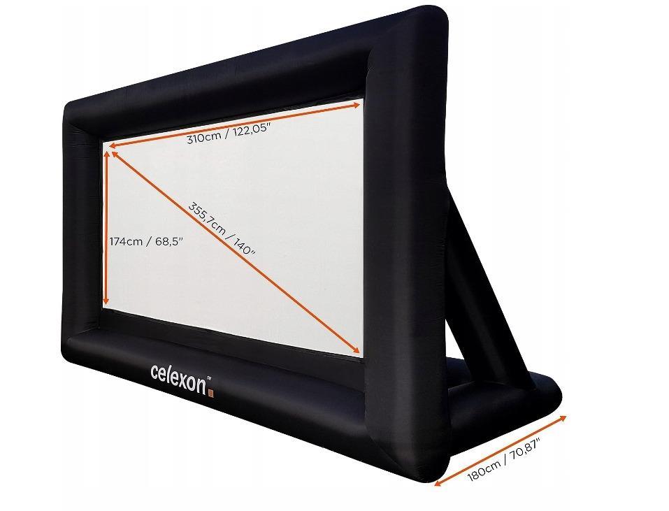 Ogromny nadmuchiwany ekran projektora 4x3m Ekran Projekcyjny CELEXON 1 Full Screen