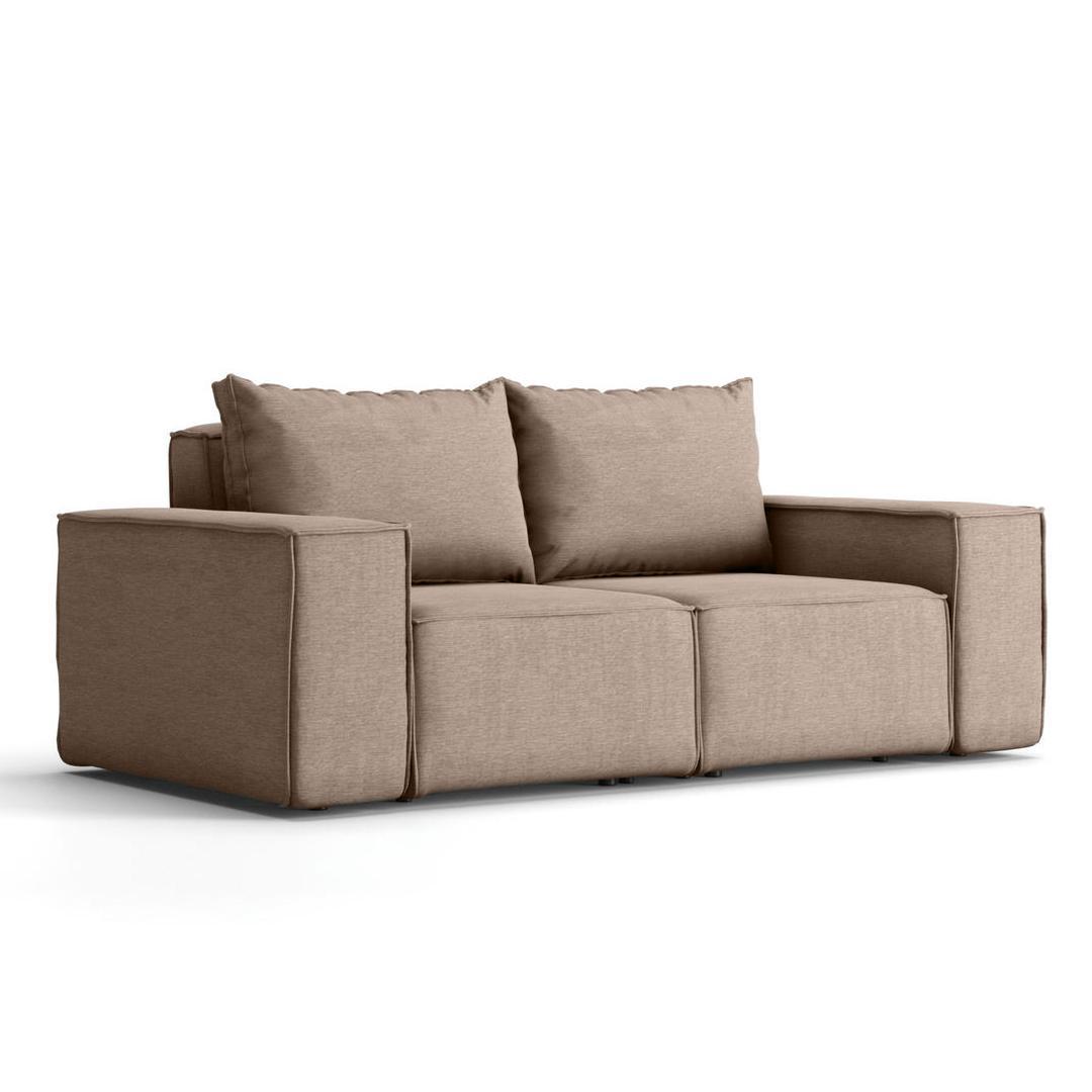 Sofa ogrodowa SONNE 180x73x88 cm dwuosobowa wodoodporna UV + 2 poduszki na taras do ogrodu beżowa 0 Full Screen