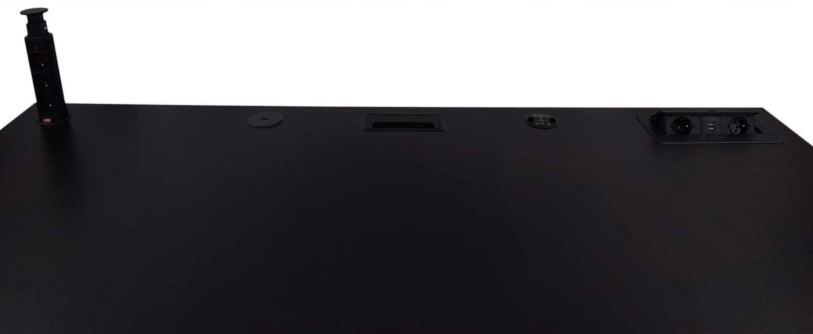 Biurko gamingowe 160x80x3,6cm czarne atlanta pro gamer czarne do pokoju gracza 6 Full Screen