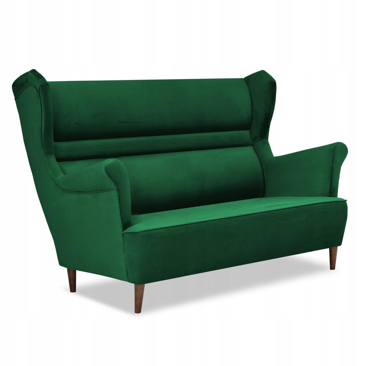 Zestaw wypoczynkowy ZOJA sofa + 2 fotele zielone do salonu  2 Full Screen