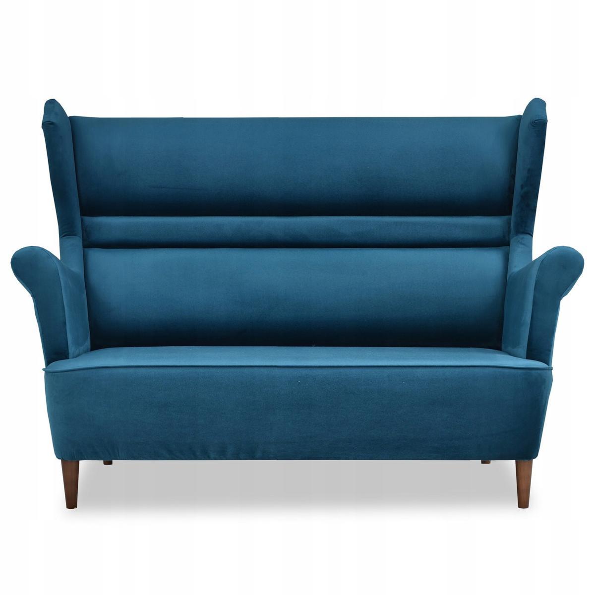 Zestaw wypoczynkowy ZOJA sofa + 2 fotele niebieskie do salonu  2 Full Screen